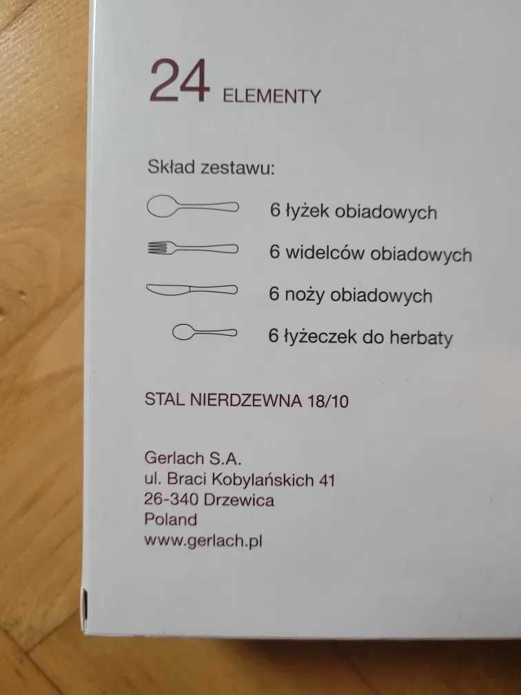 NOWY komplet sztućców Gerlach Flow 24 elementy TYLKO ODBIÓR OSOBISTY