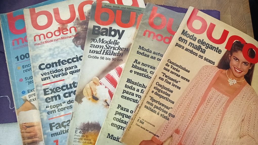 Lote de revistas Burda antigas (anos 70) OFERTA PORTES