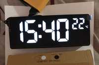 Часы электронные настольные с LED подсветкой термометром и будильником