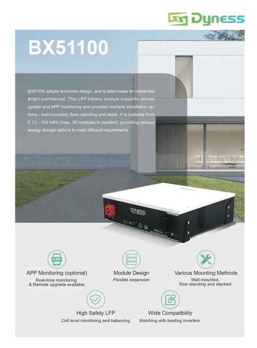 Батарея Dyness DL5.0C - 51.2V 5.12kWh преміум якість