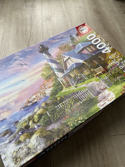 Puzzle EDUCA 4000 Peças - Paisagem Farol e Casa de Campo