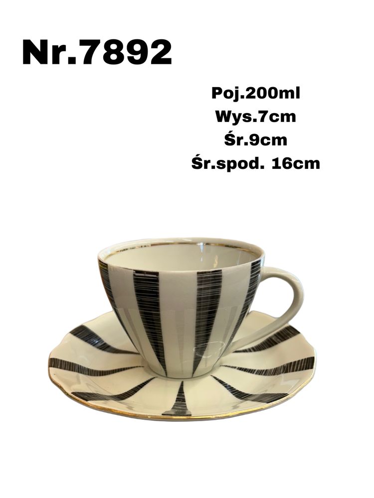 Porcelanowa filiżanka w paski Bułgaria nr.7892