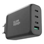 Ładowarka sieciowa Silver Monkey GaN 130w 3x Usb-c Pd 1x Usb-a 3.0 Qc