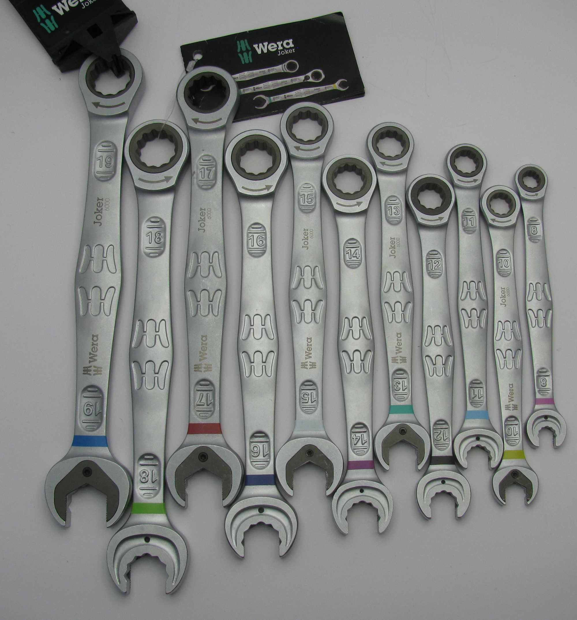 WERA Joker 6000 MEGA zestaw x11 Kluczy oczkowych z grzechotką r. 8-19