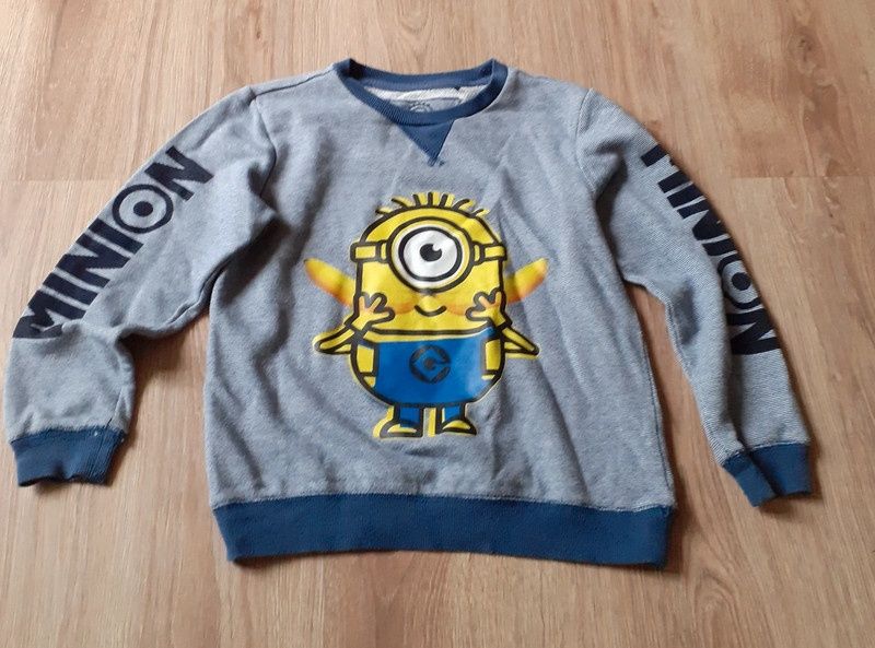 Zestaw ubrań dla chłopca 134 spodnie dresowe bluzy Minionki 134/140