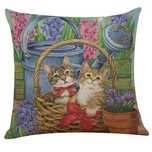 Fronha Flores/Almofada Decorativa/Capa com Animais/Sofá/Sala