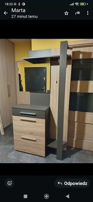 Szafa z wieszakiem i lustrem