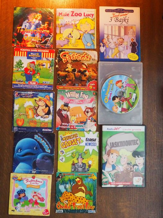 filmy kolekcja filmów animowanych dvd  dla dzieci 51 szt bajki