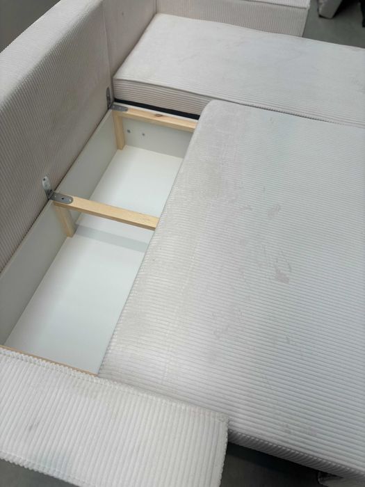 Sztruksowy narożnik rozkładany EDEN poso, pojemnik na pościel! 999ZŁ!!