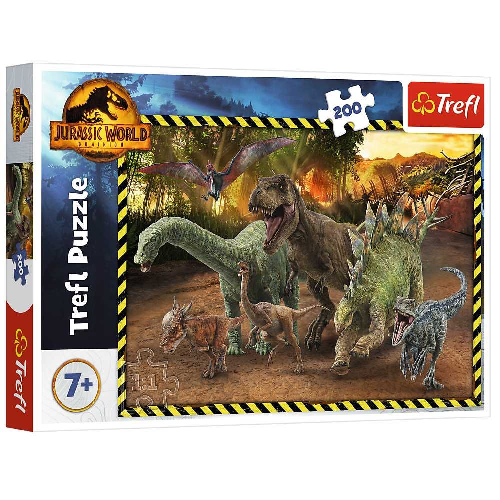 Trefl Puzzle 200 el. Jurassic World Dinozaury z parku jurajskiego