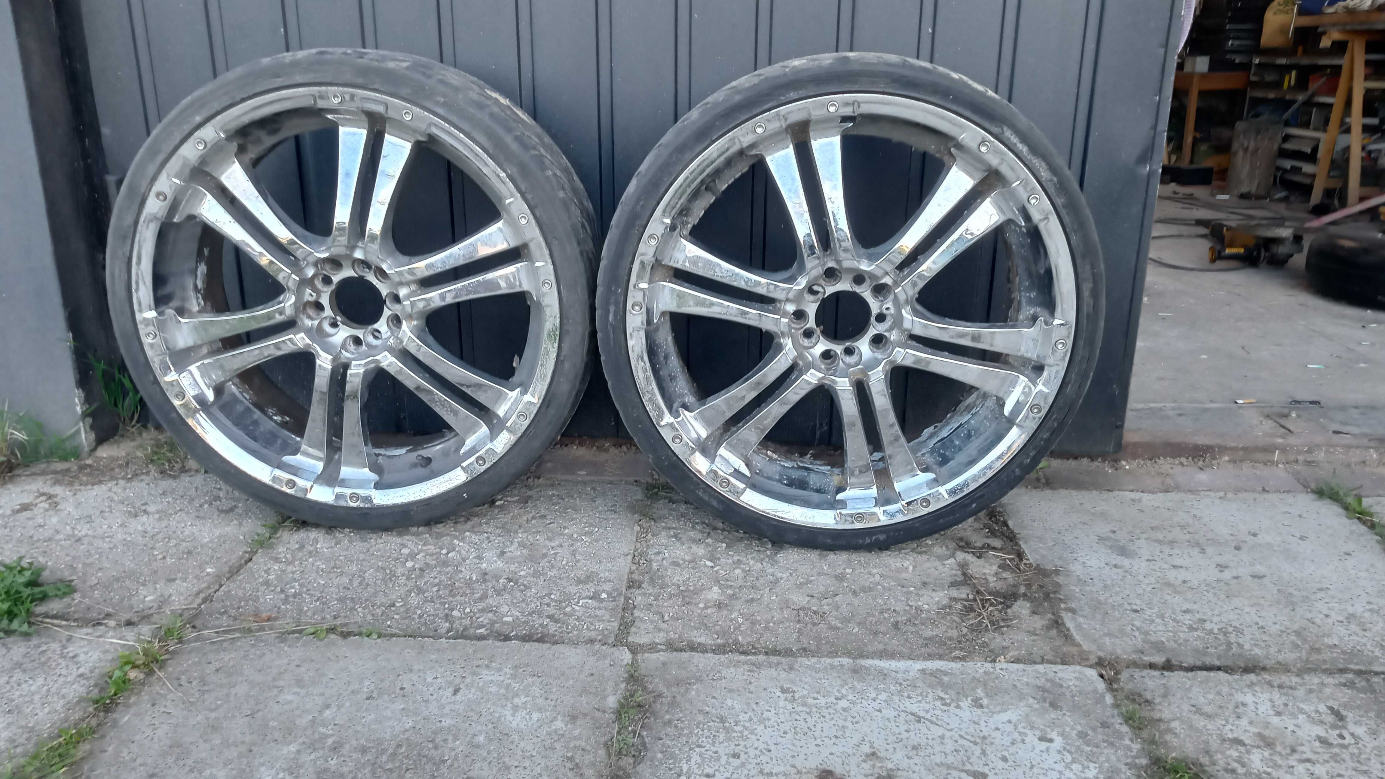 Felgi aluminiowe dwa roztawy śrub BMW  MERCEDES  ALUMINIOWE 20'' CHROM