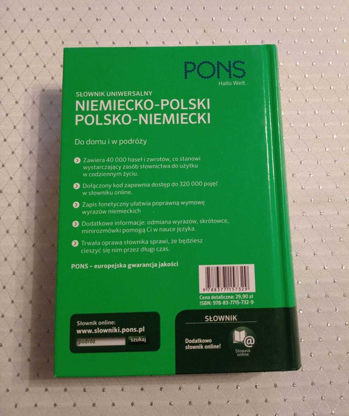 Słownik uniwersalny niemiecko-polski polsko-niemiecki PONS