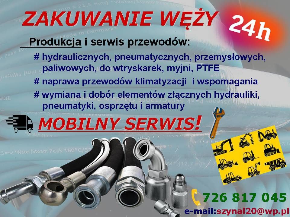 MOBILNE Zakuwanie węży, przewodów 24h/7