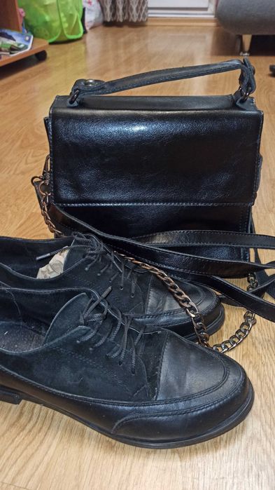 Лофери 39 розмір і сумка натуральна шкіра