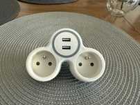 Gniazdko rozgałęźnik elektryczny ładowarka gniazdko 2x USB