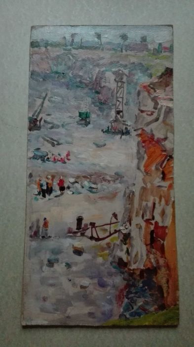 Кольский карьер 60х гг. Народный худ. Н.А.Максименко (1924-2016гг.)