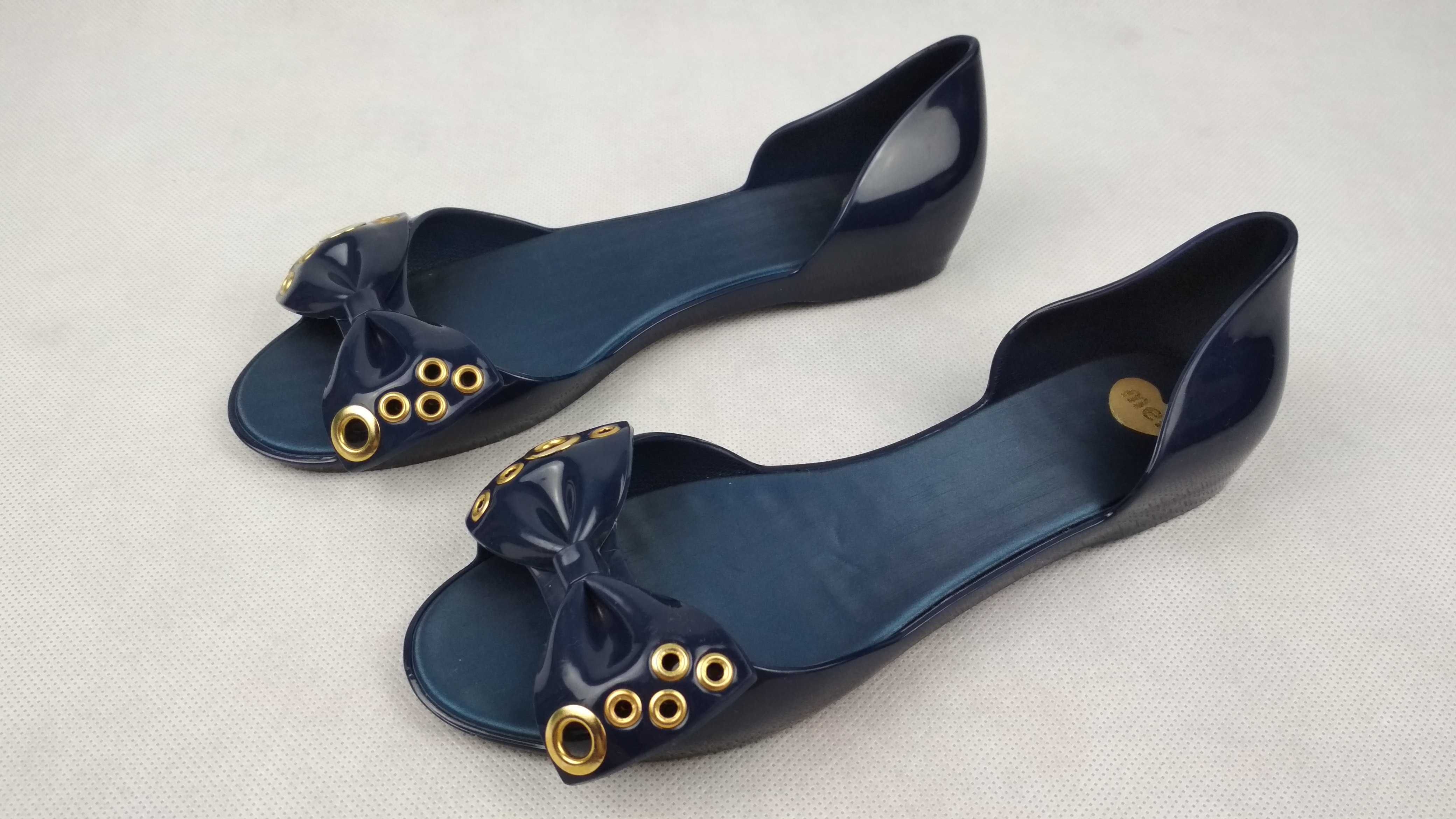 MEL By Melissa Granatowe Gumowe Buty Baleriny Balerinki Roz. 37