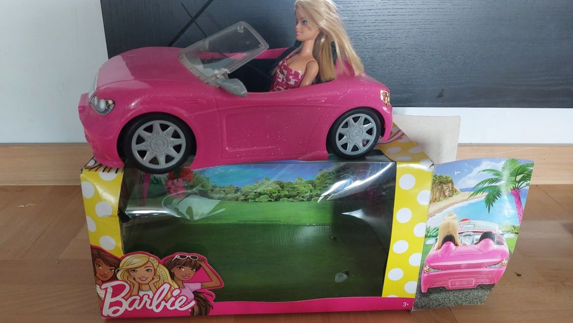 Barbie zestaw + auto barbie pudelko