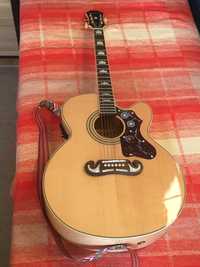 Gitara e-akustyczna Epiphone EJ200, pokrowiec, cena 1600 zł