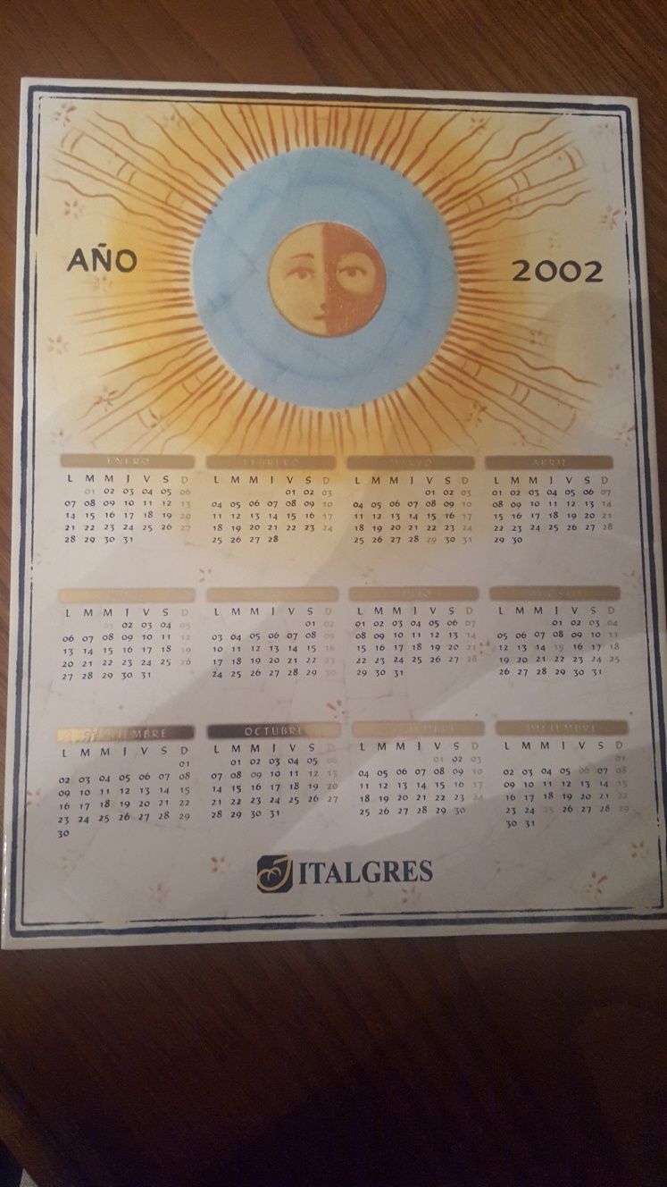 Calendário 2002 italgres