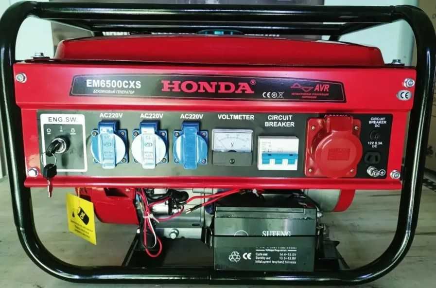Скидка Генератор бензиновый Honda 3 кВт. Бензогенератор газ EM6500CXS