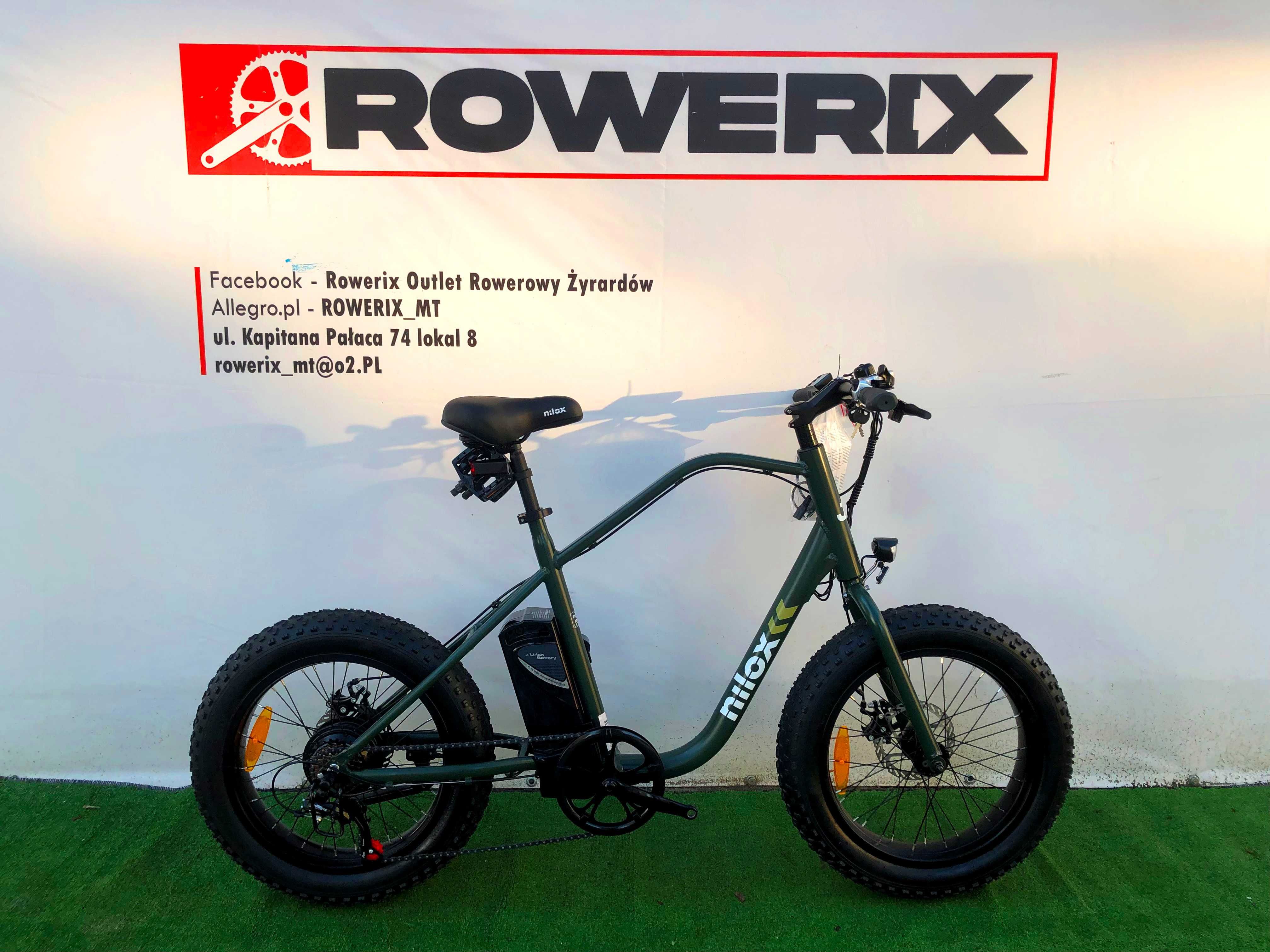 Rower Elektryczny FAT BIKE NILOX J3 Silnik 250W Shimano Wyprzedaż -40%