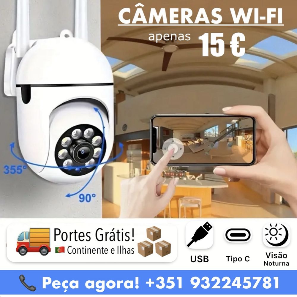 Câmeras Wi-Fi novas - portes grátis