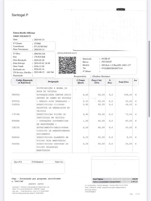 Peugeot 308 1.6 ehdi STYLE NACIONAL