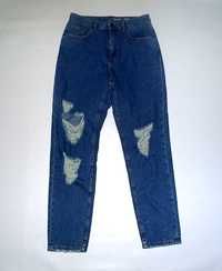 Spodnie jeansowe z przetarciami M