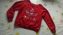 Czerwona bluza adidas