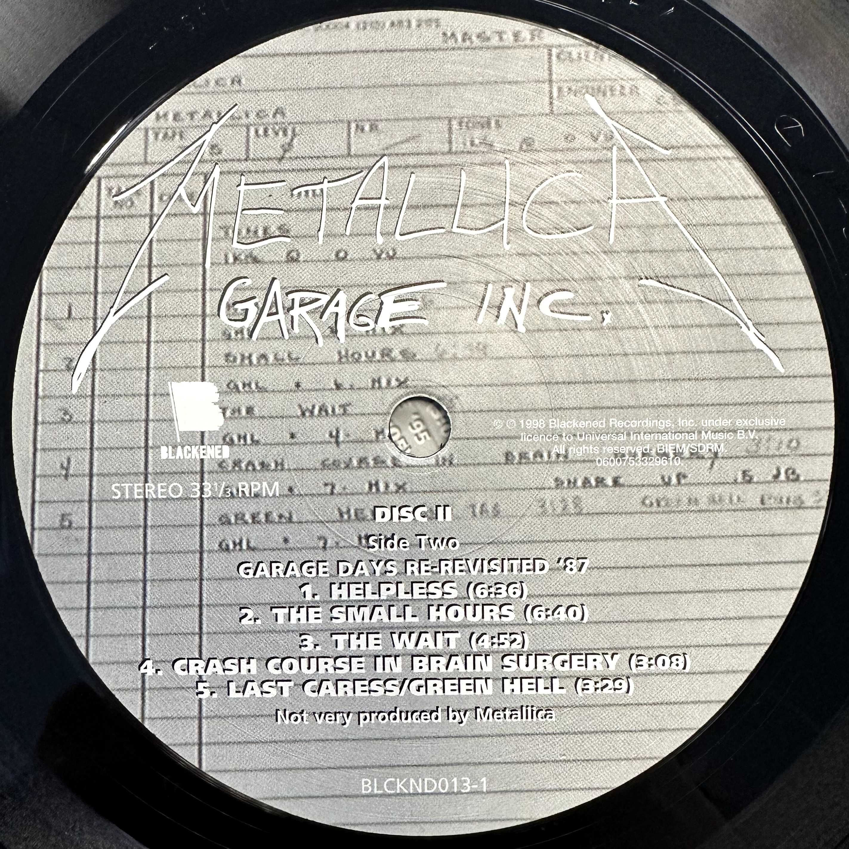 Metallica - Garage Inc. (Vinyl, 1998, Europe)