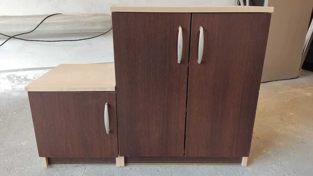 Szafka na buty z siedziskiem solidna 93 x 71 x 38 brąz praktyczna