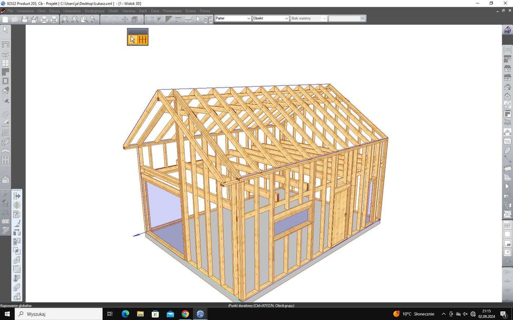 Dom szkieletowy konstrukcja ekologiczny na zgłoszenie 70m2 całoroczny