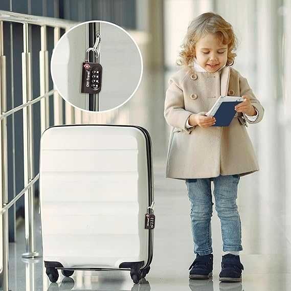 Kłódki z szyfrem 4 Cyfrowe Kłódki Walizkowe 2 szt.