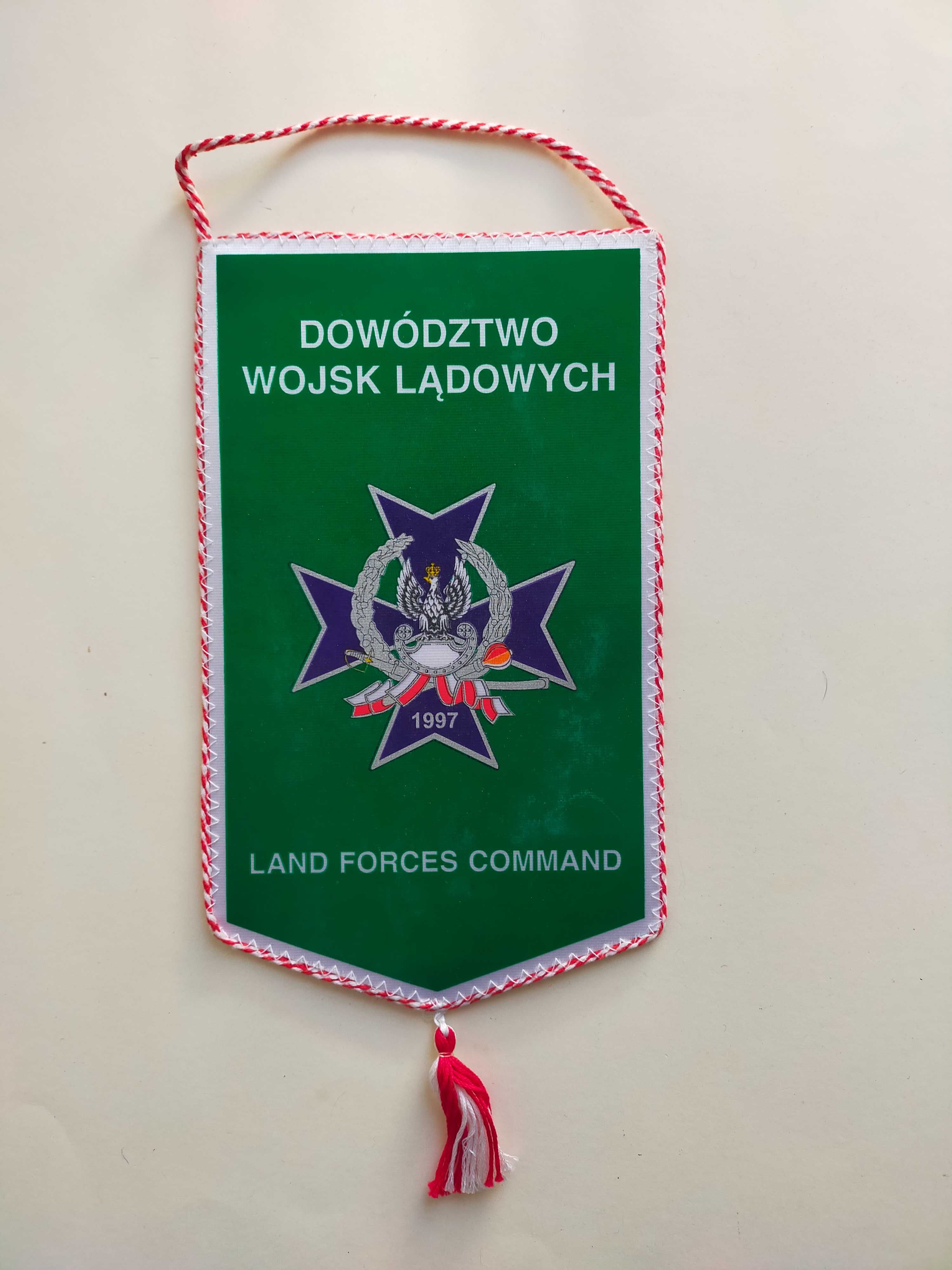 Proporczyk Wojsko Polskie Dowództwo  Wojsk Lądowych 1997 WP