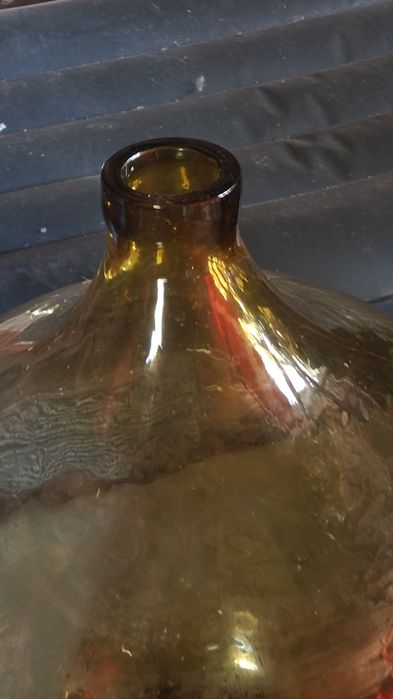 Balon szklany na wino z koszem wiklinowym, gąsior, butla, dymion 55x36