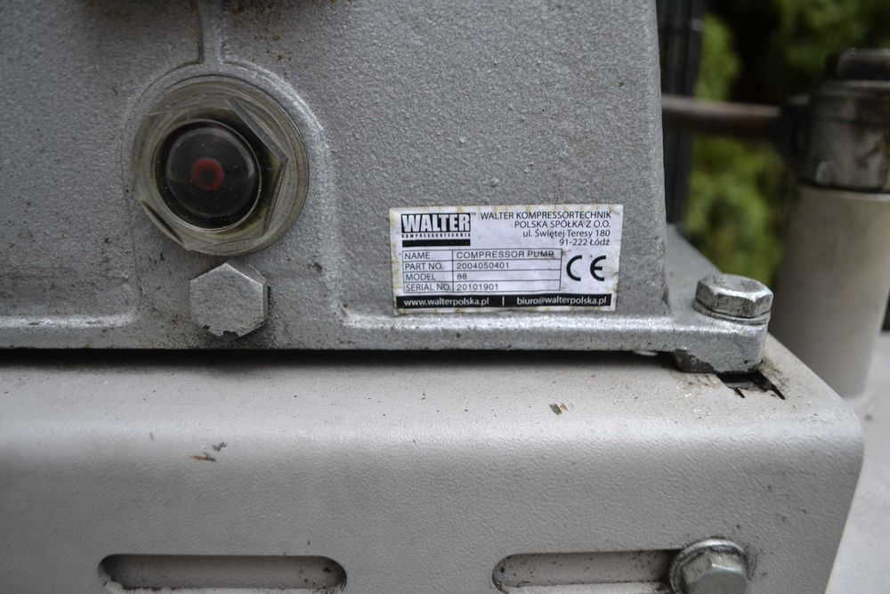Kompresor olejowy sprężarka tłokowa WALTER GK 880-5.5/500 500L,LOOKNIJ