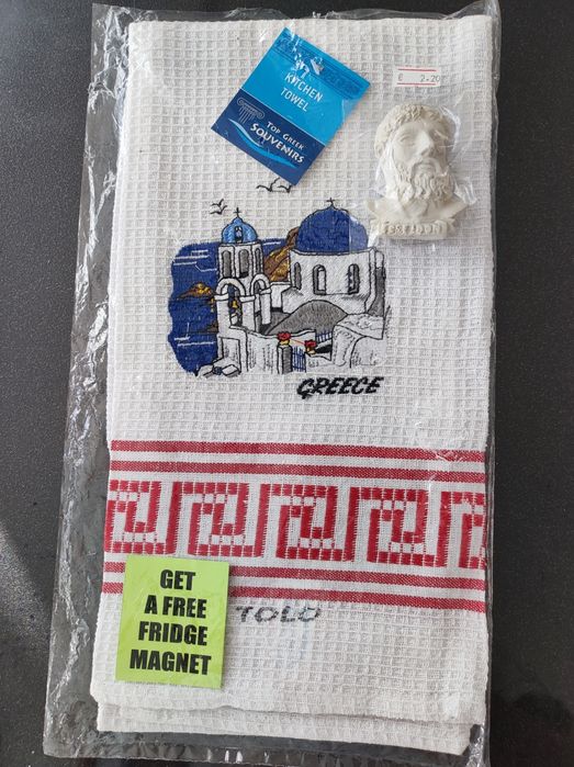 Ściereczka/ręcznij do rąk plus magnes- Grecja