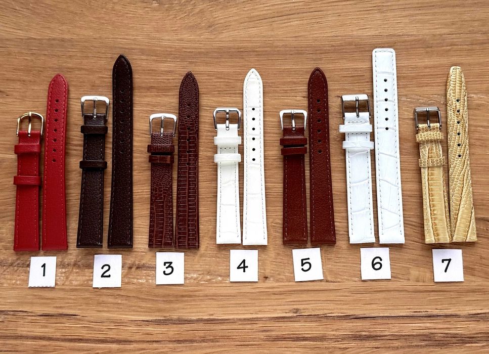 Nieużywane, różne paski do zegarków naręcznych. 14 mm. 13 rodzajów