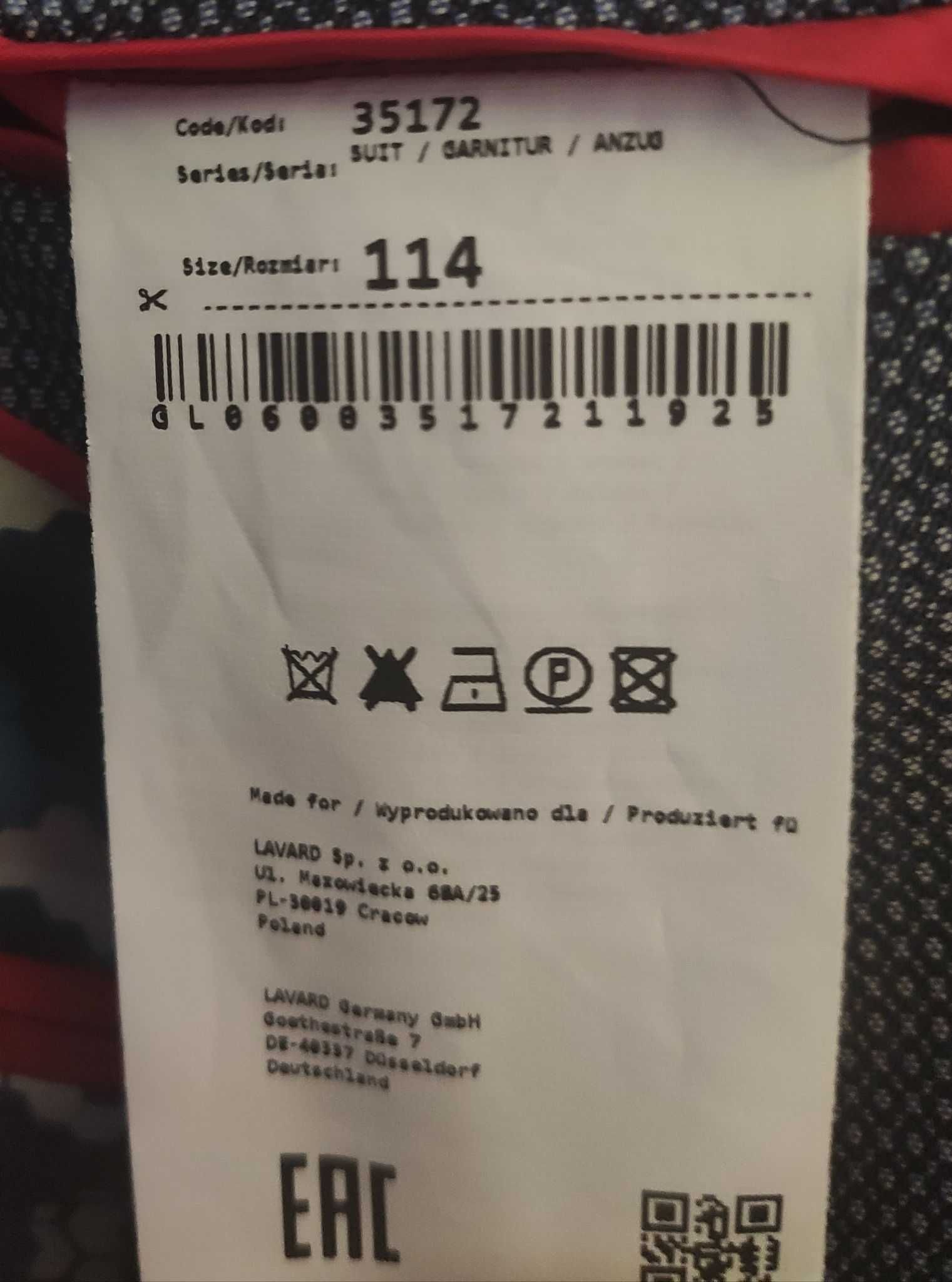 Lavard Niebieski garnitur męski w mikro wzór 35172 NOWY tanio okazja