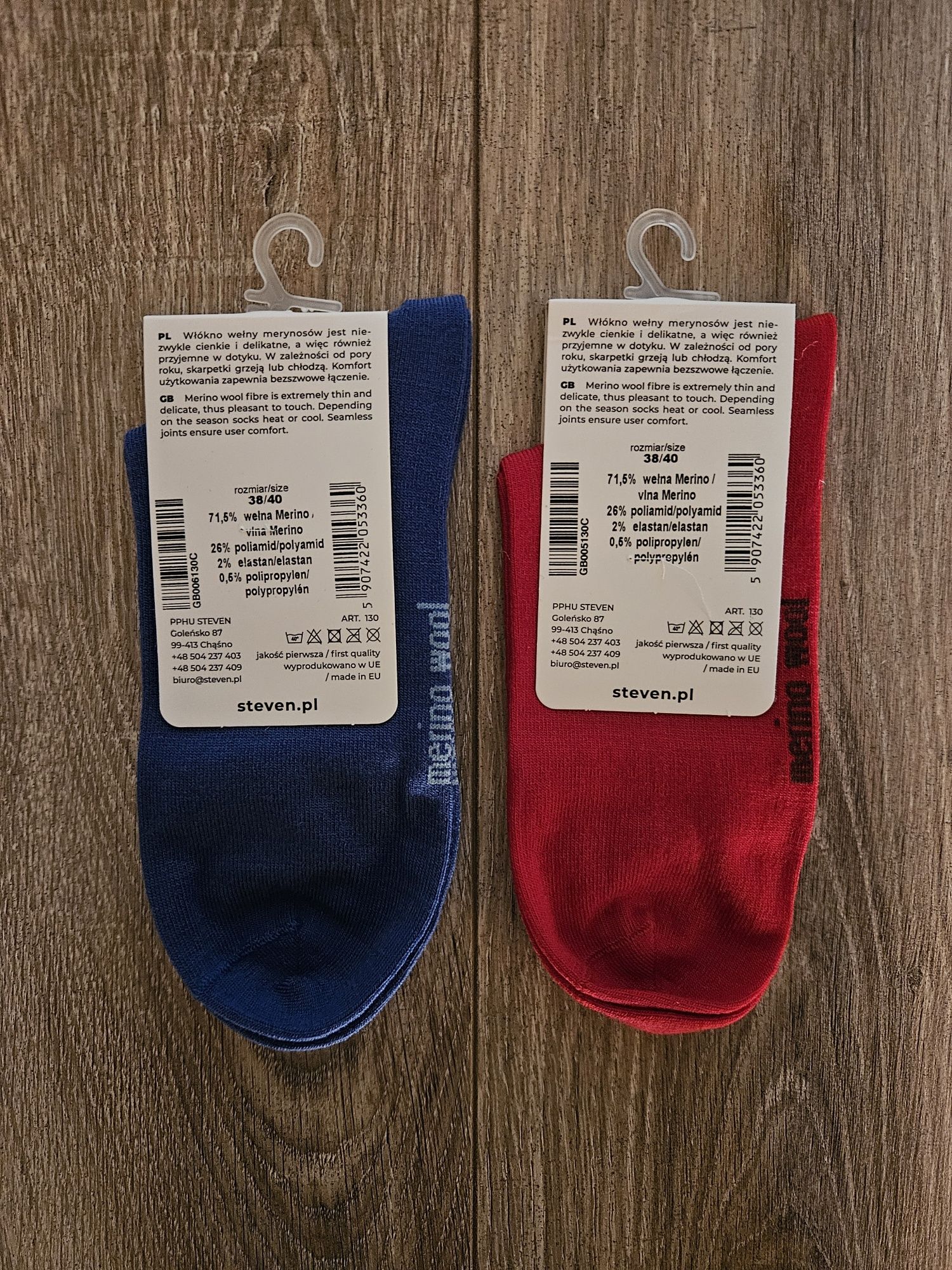 2x Skarpetki damskie merino wool wełniane NOWE 38-40