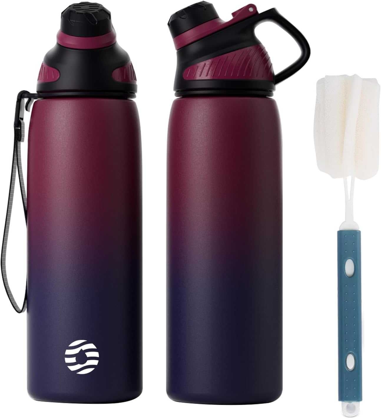 FJbottle Termos stalowy 1L fioletowy  Utrzymuje ciepło i zimno | Sport