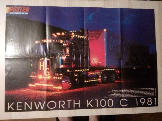 Plakat Poster Aston Martin DB7 Vantage/Kenworth K100 40,5cm x 55,5cm