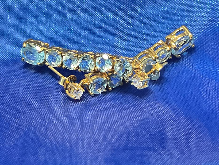 Brincos prata 925 banho ouro 4,5 cm