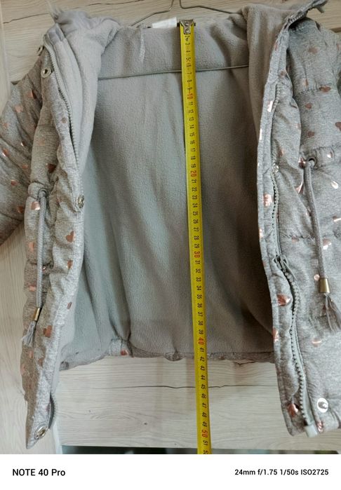 Dłuższa kurtka zimowa, rozmiar 98