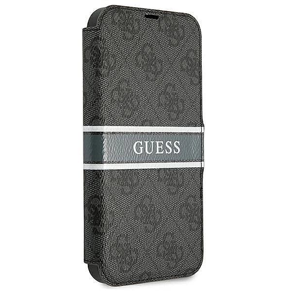 Etui Guess 4G Stripe na iPhone 13 mini - szare
