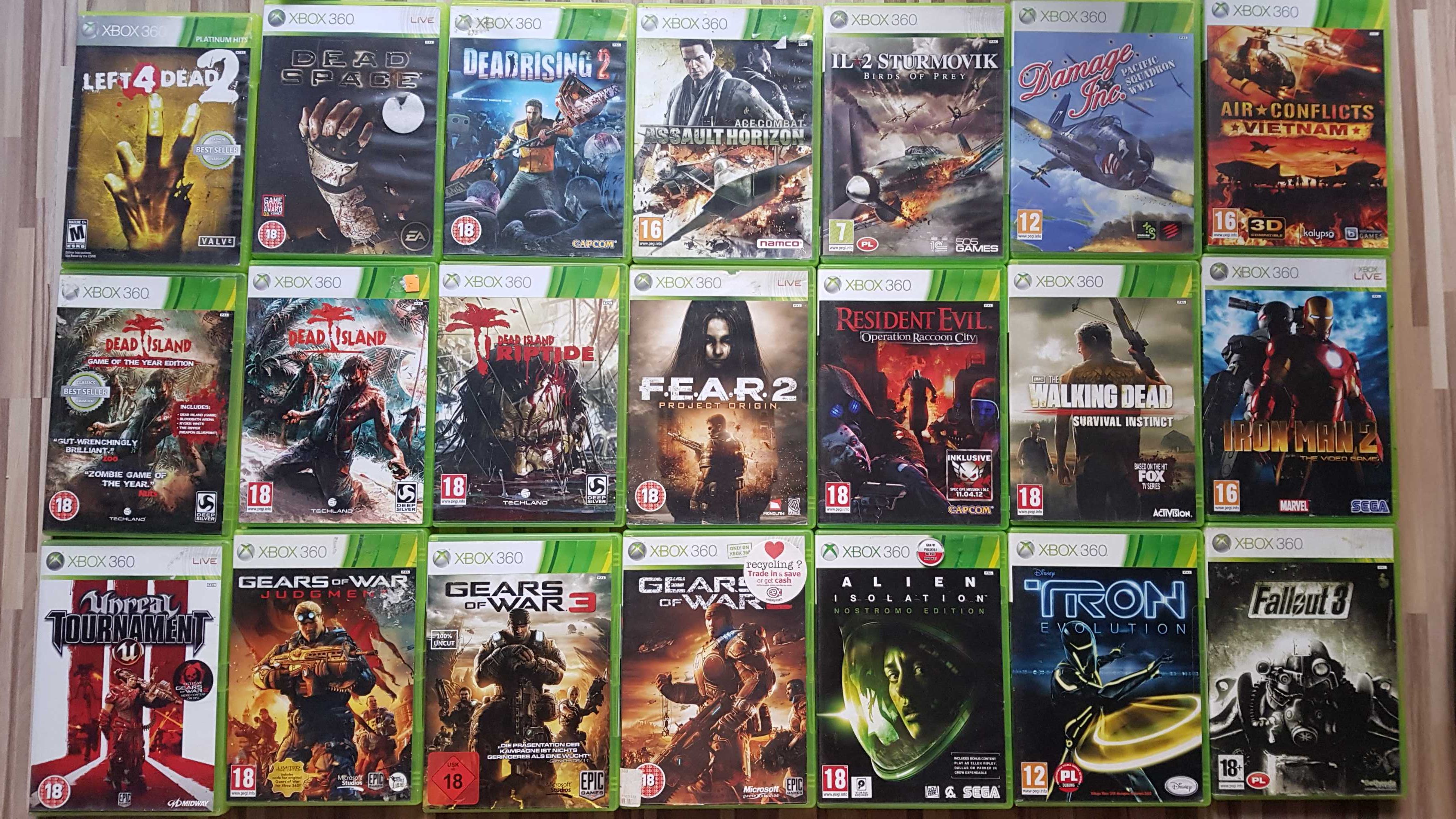 Gry Xbox 360 Mafia Doom Matter Tekken Call Batman X-men Wet 126 sztuk