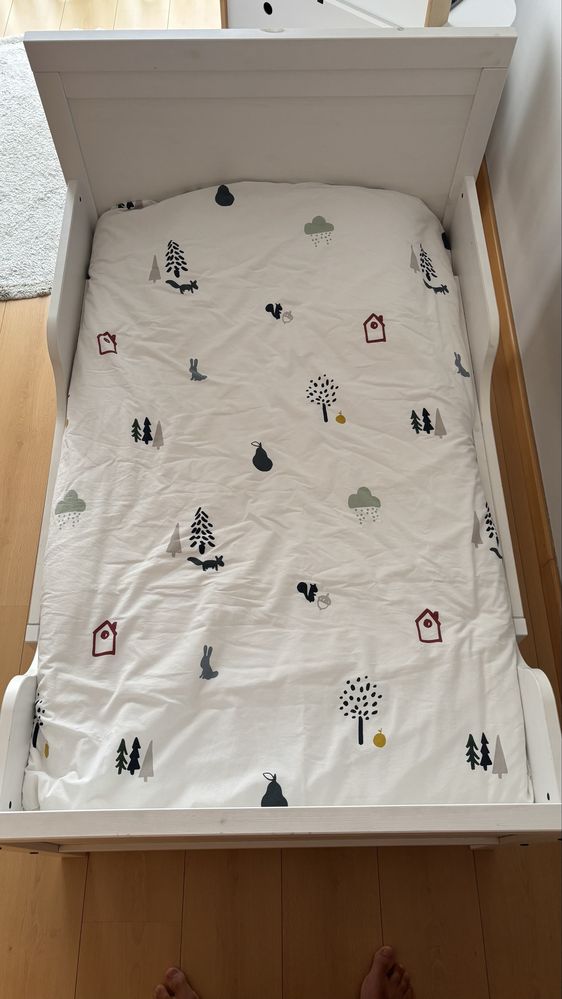 Cama extensivel SUNDVIK + colchão 80x200