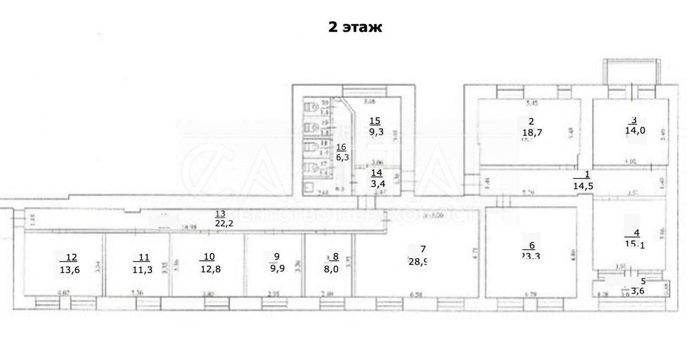 Оренда офісного приміщення (220 м2), ЦЕНТР, Саксаганського