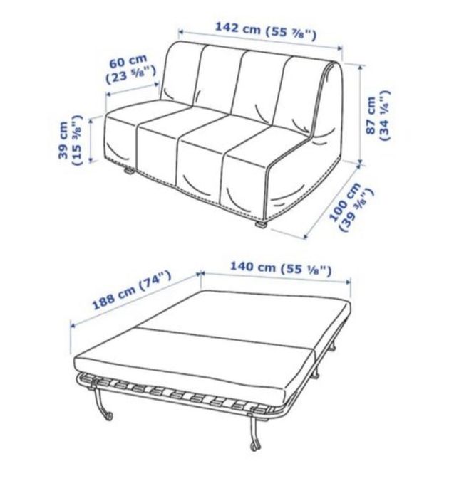 -Sofá cama (IKEA)-